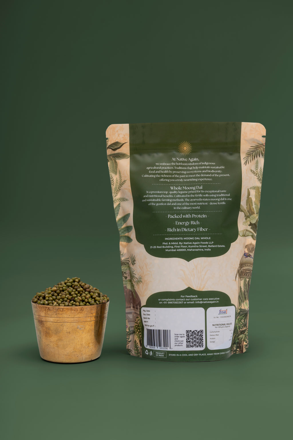 Heritage Whole Moong Dal / Green Gram 500 gm