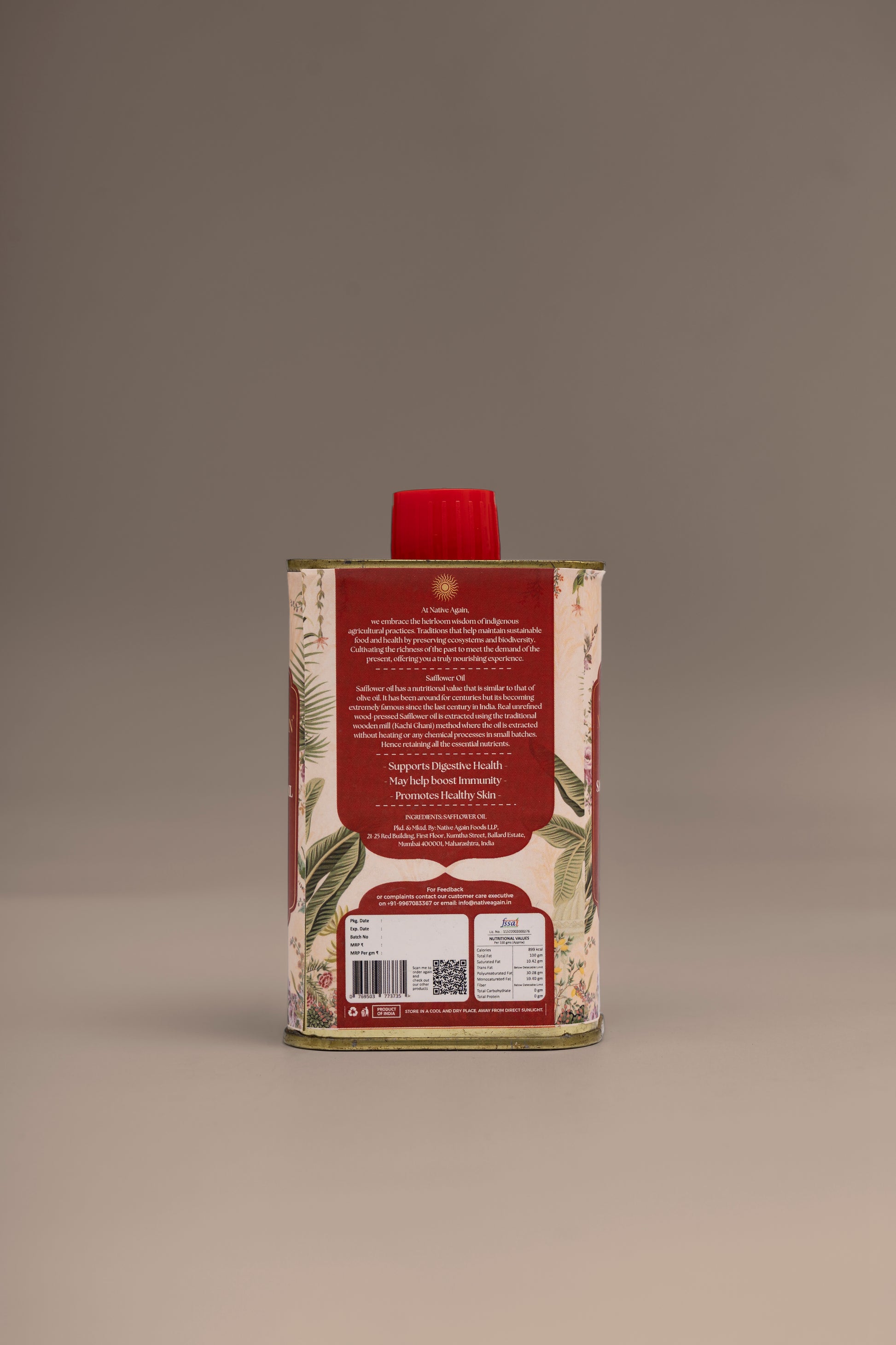 Heritage Wood Pressed Safflower Oil